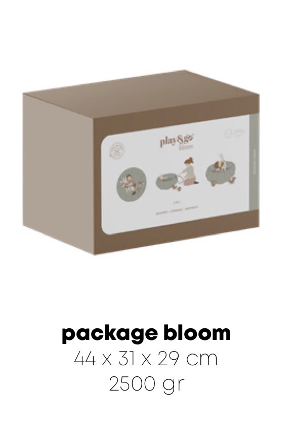 legetæppe / kurv: Organic Bloom Tawny brown