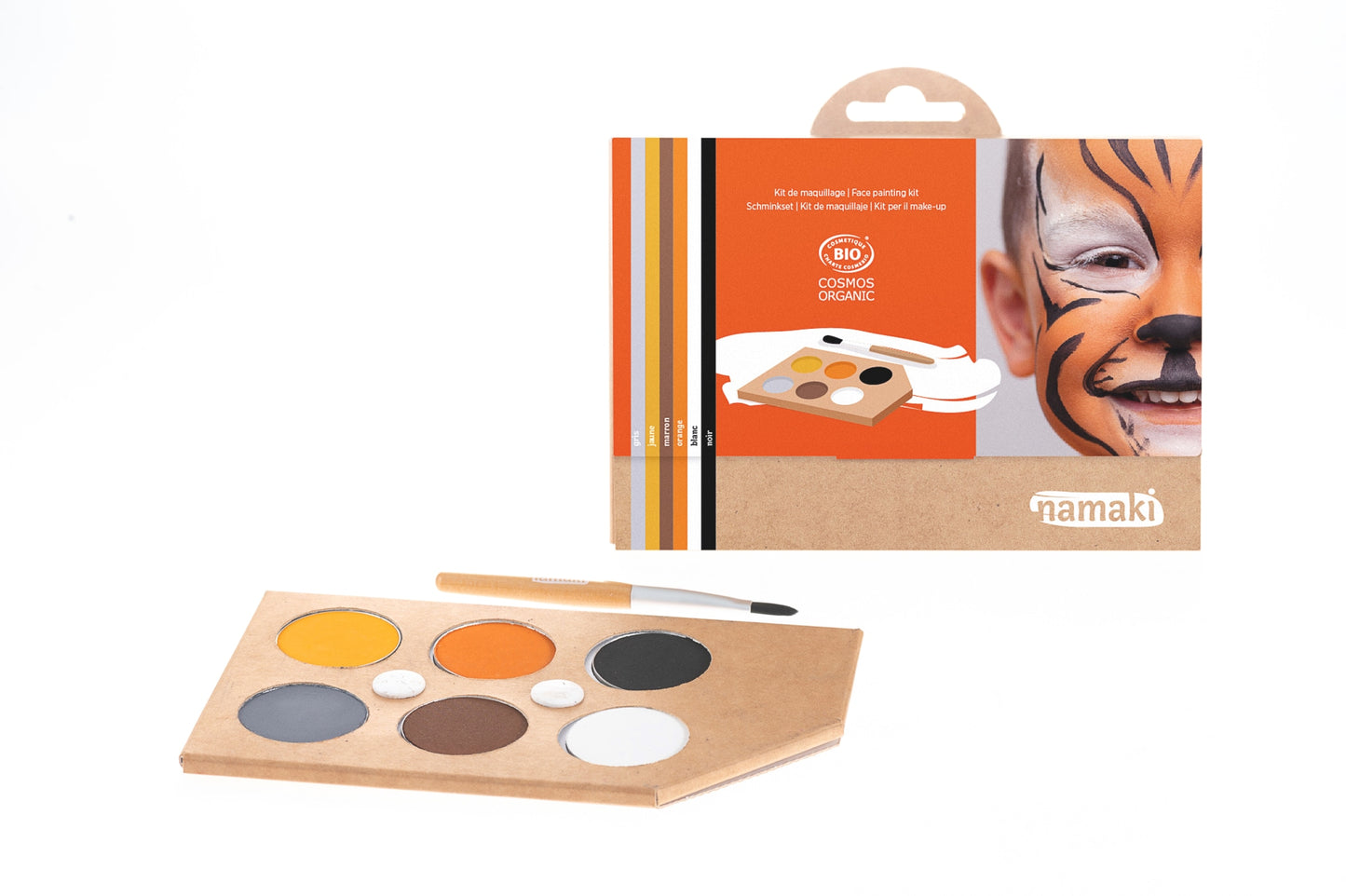 6 farver ansigtsmaling: 6-Color Face Painting Kit COSMOS Wildlife