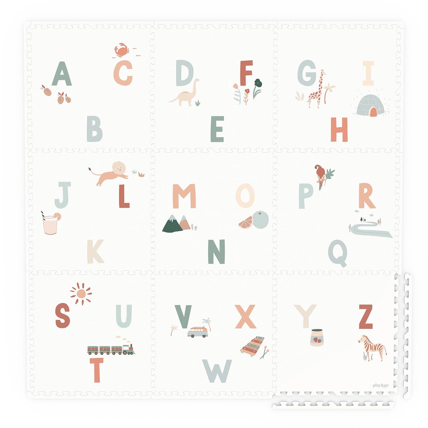 Puslespils legetæppe: Puzzlemat Alphabet EEVAA 9 Squares