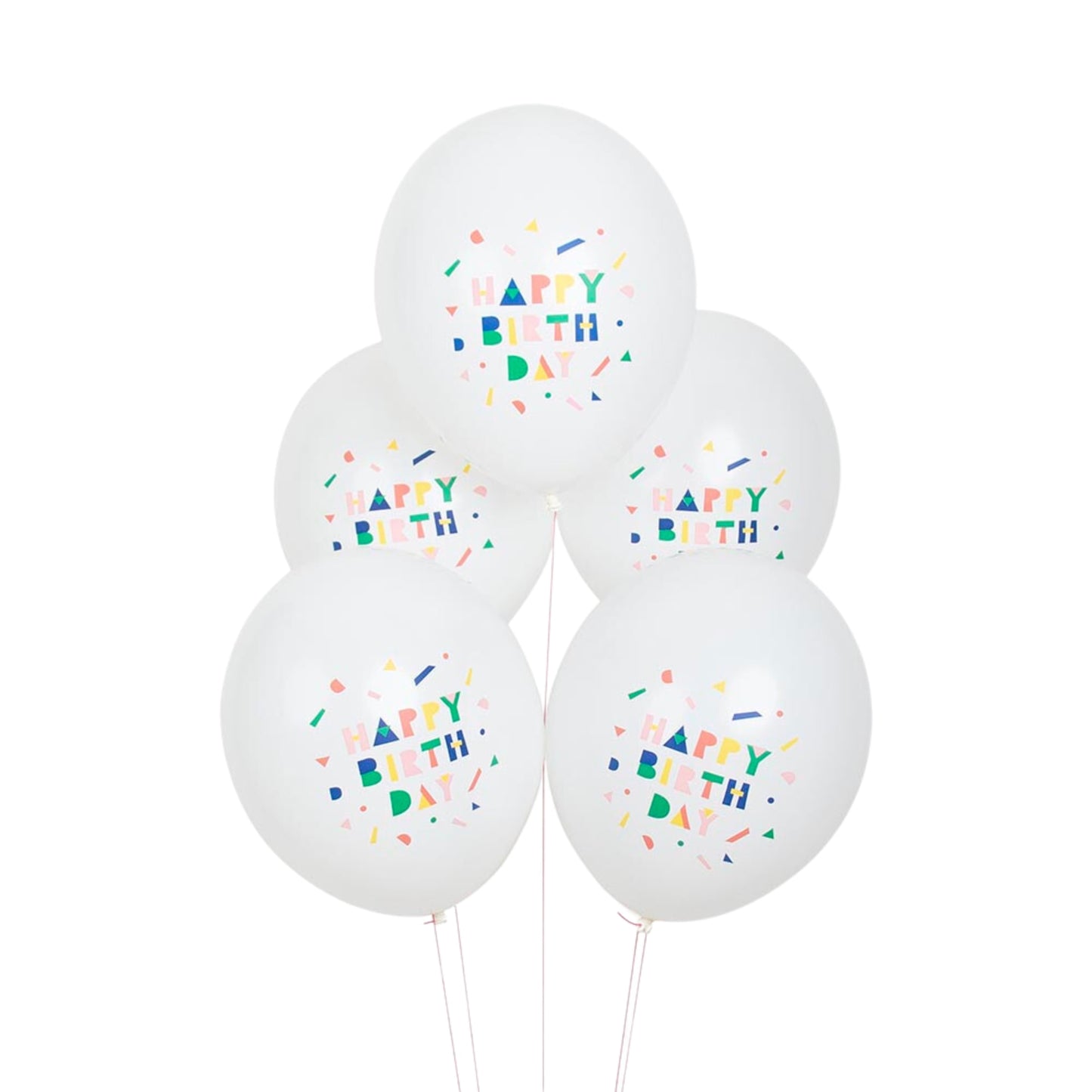 Balloons Tattooed  5 pieces - happy birthday