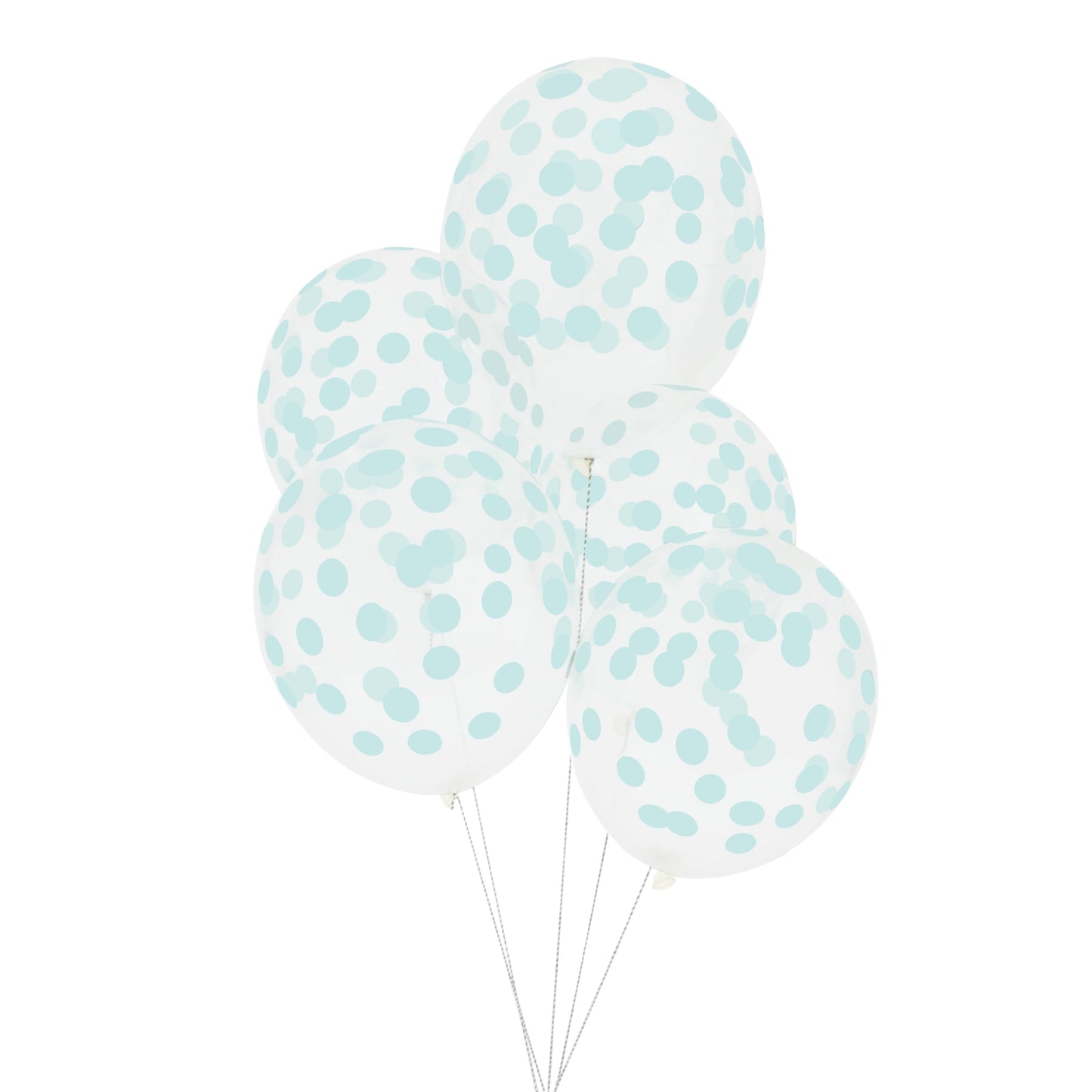 Balloons Printed Confetti  5 pieces - aqua