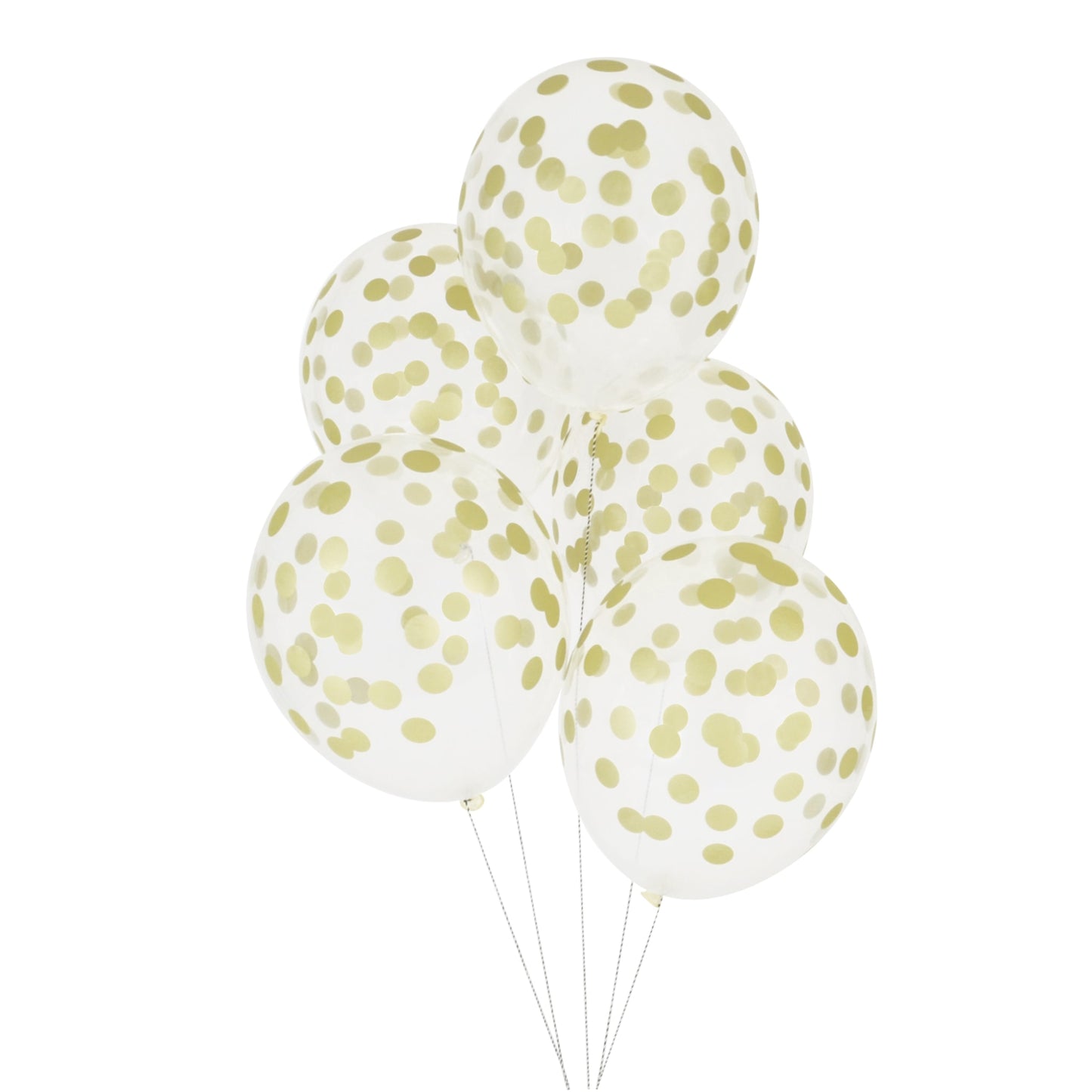 Balloons Printed Confetti  5 pieces - golden