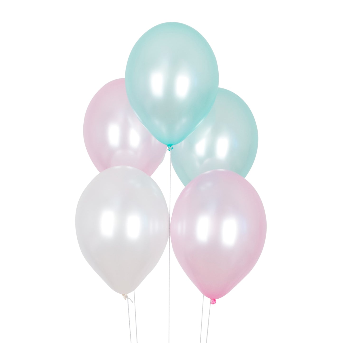 Balloons Mix 10 pieces -  metallic mermaid