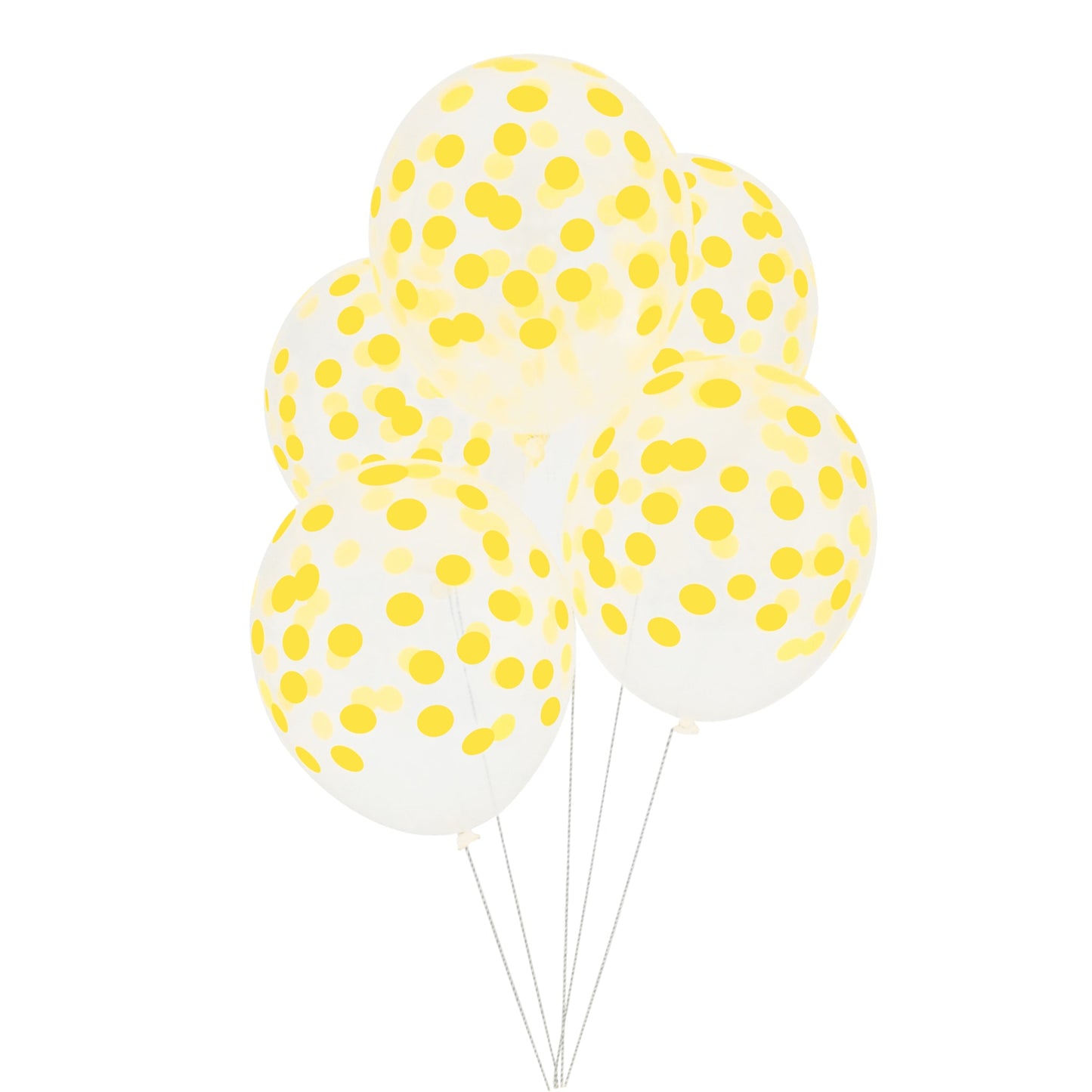 Balloons Printed Confetti  5 pieces - yellow