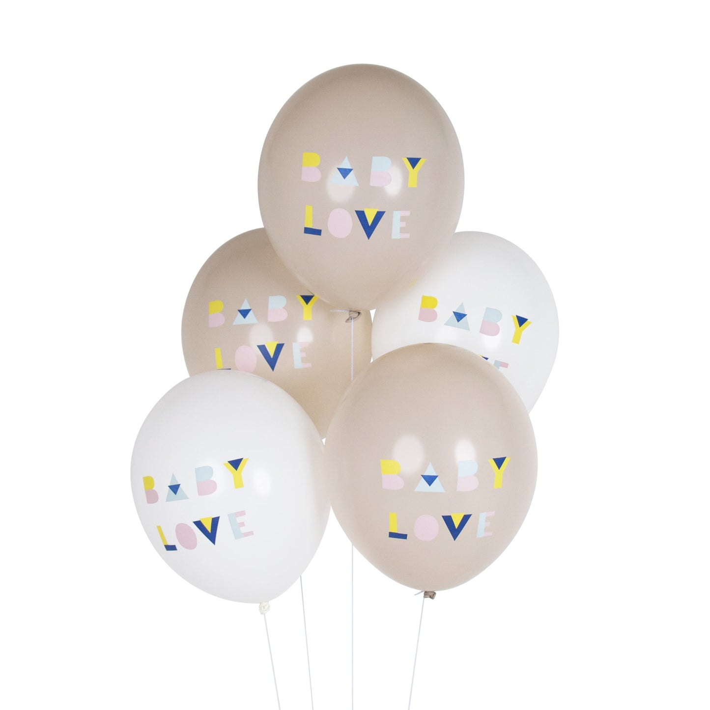 Balloons Tattooed  5 pieces - nude baby shower