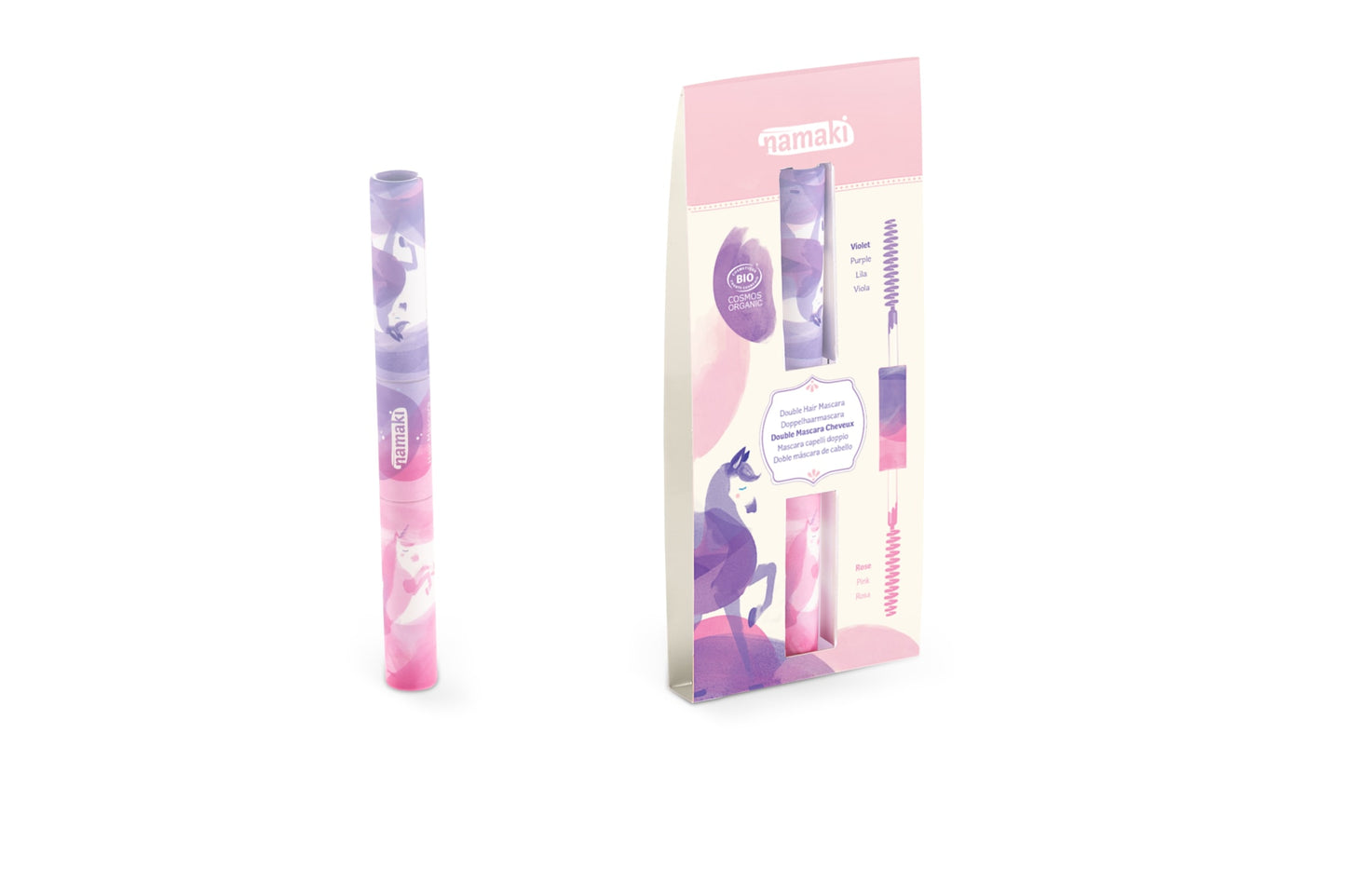 Cosmos Organic - Hårmascara - double tip pink and purple