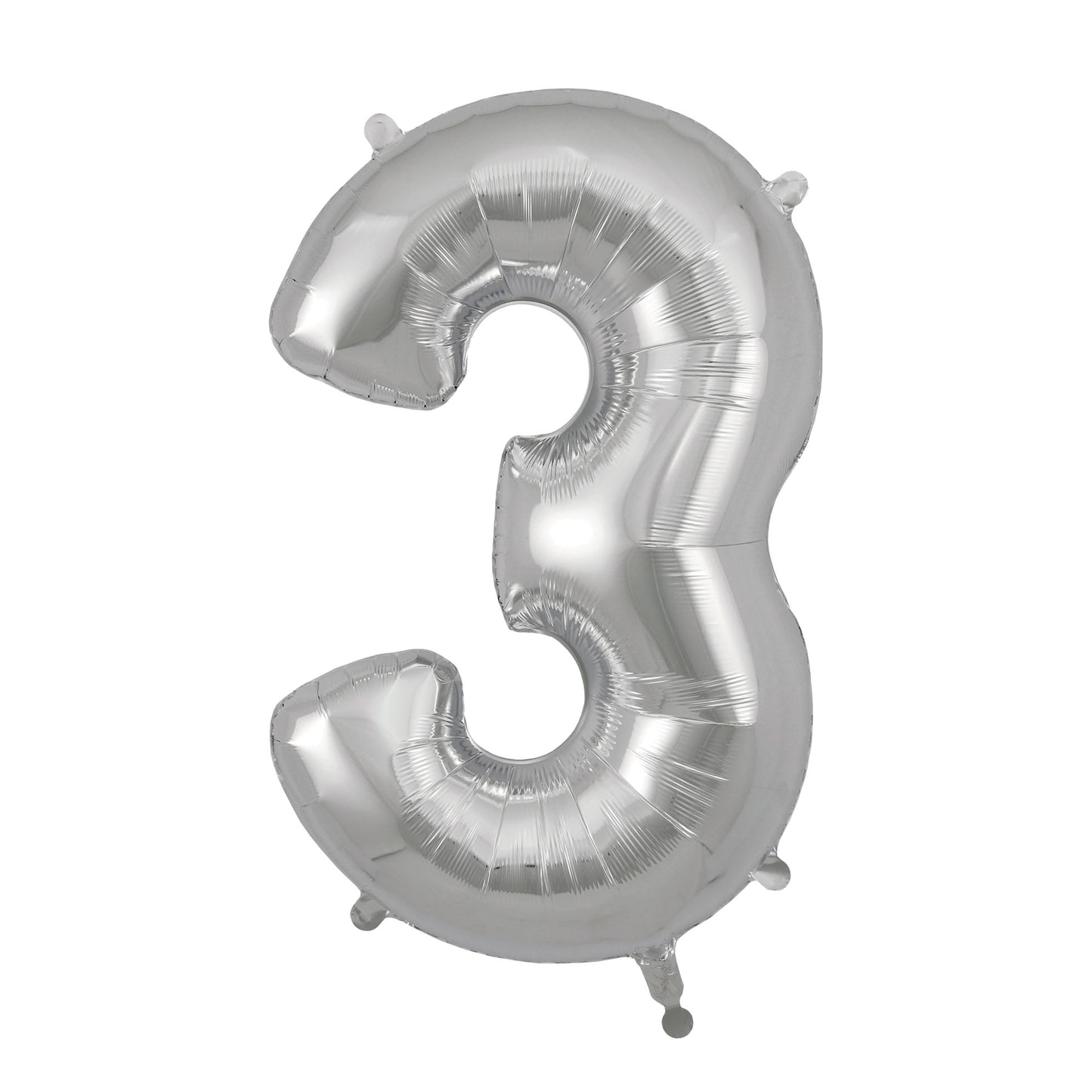 Balloon Foil Number 3 - Silver