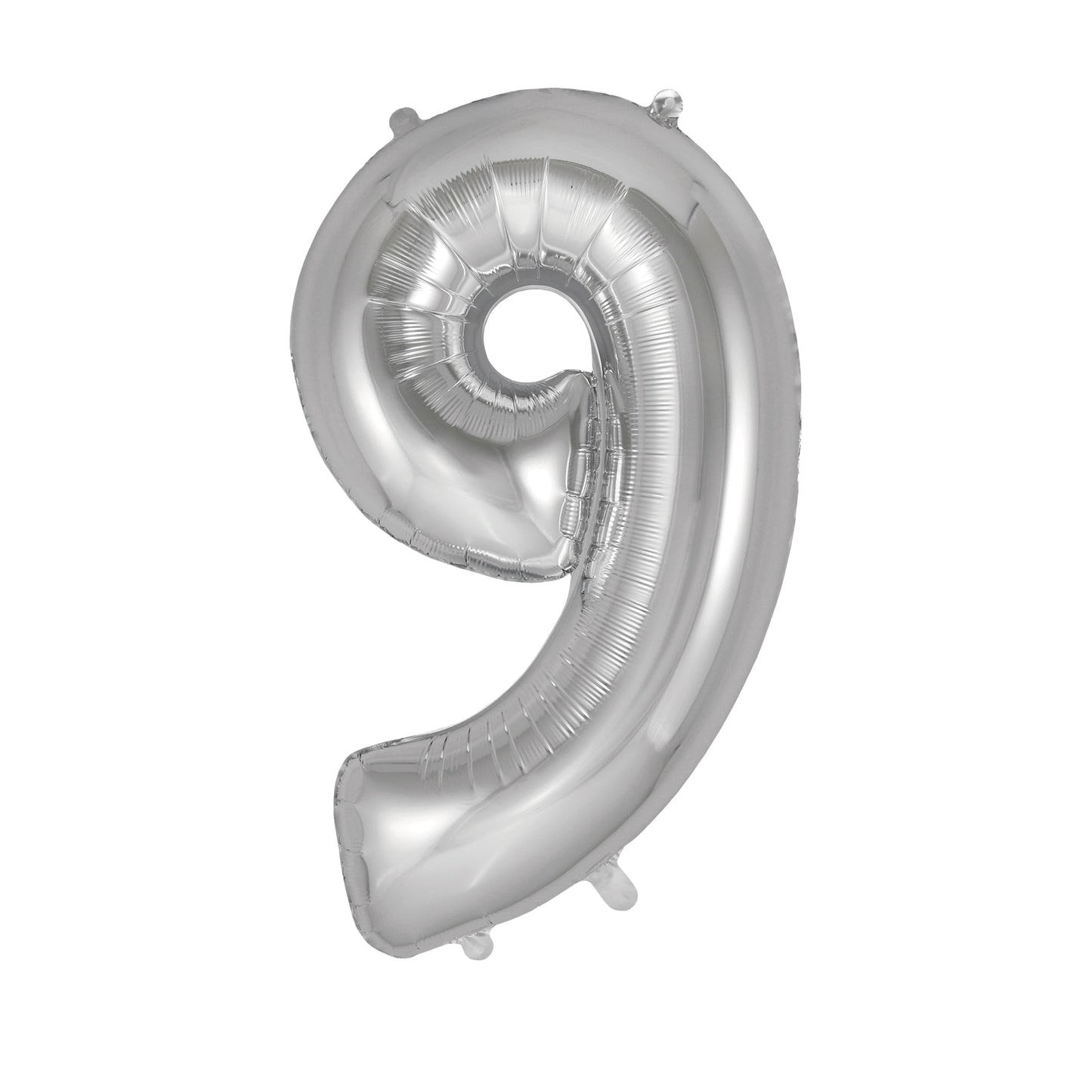 Balloon Foil Number 9 - Silver