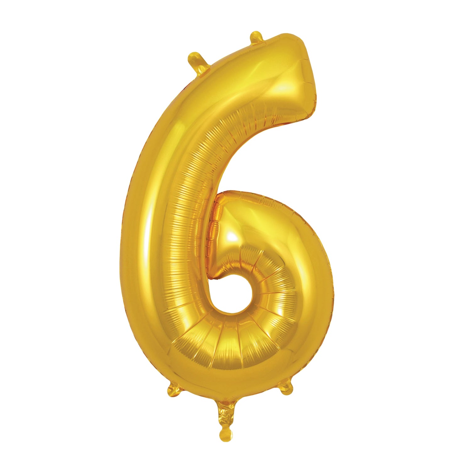 Balloon Foil Number 6 - Gold