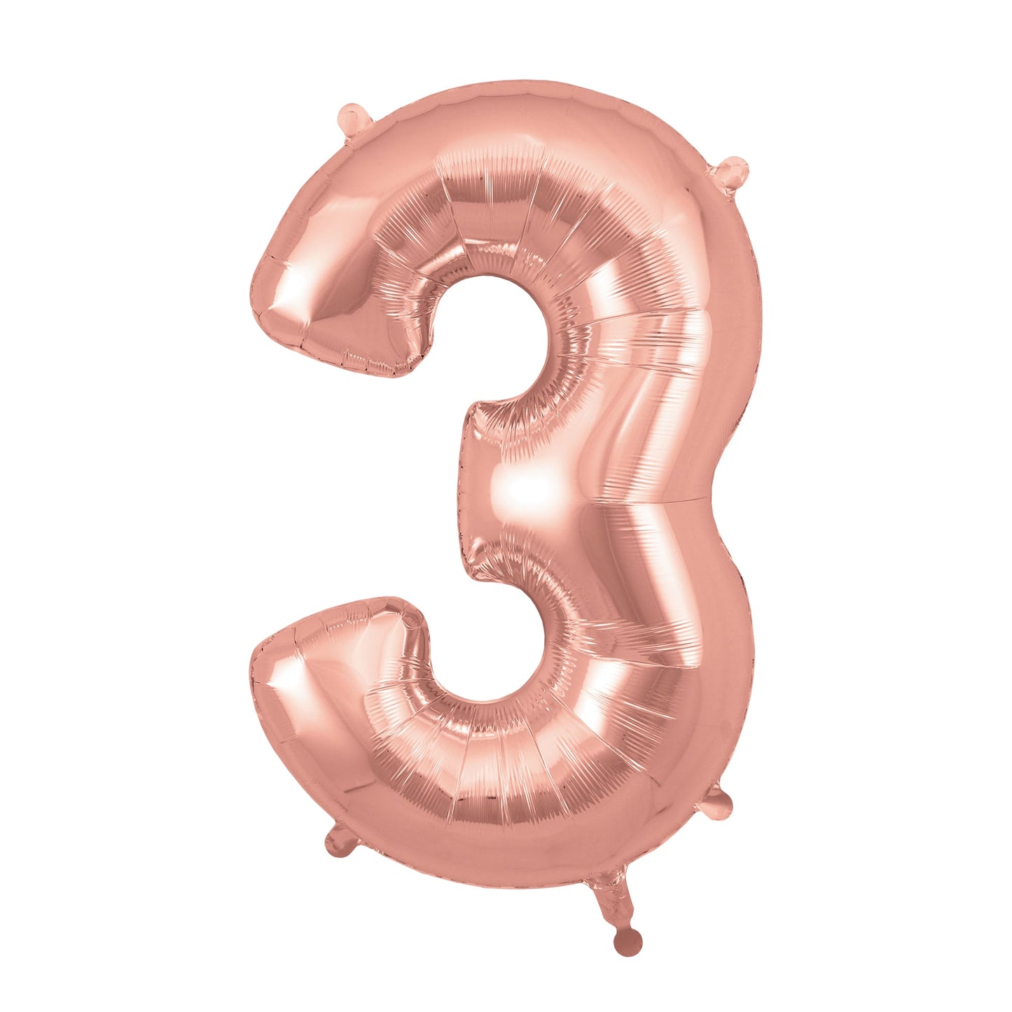 Balloon Foil Number 3 - rose gold