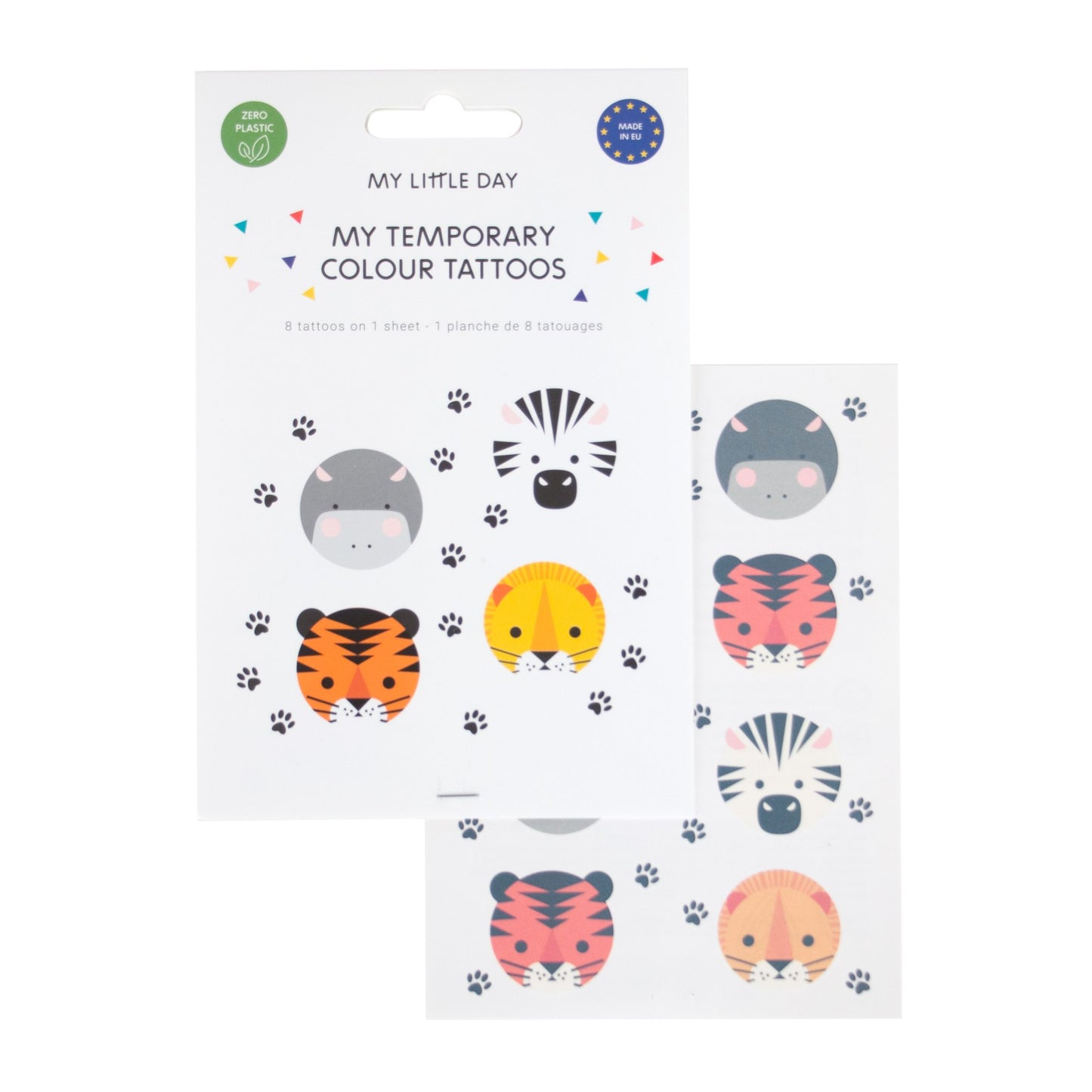 Tattoos 12 pieces safari