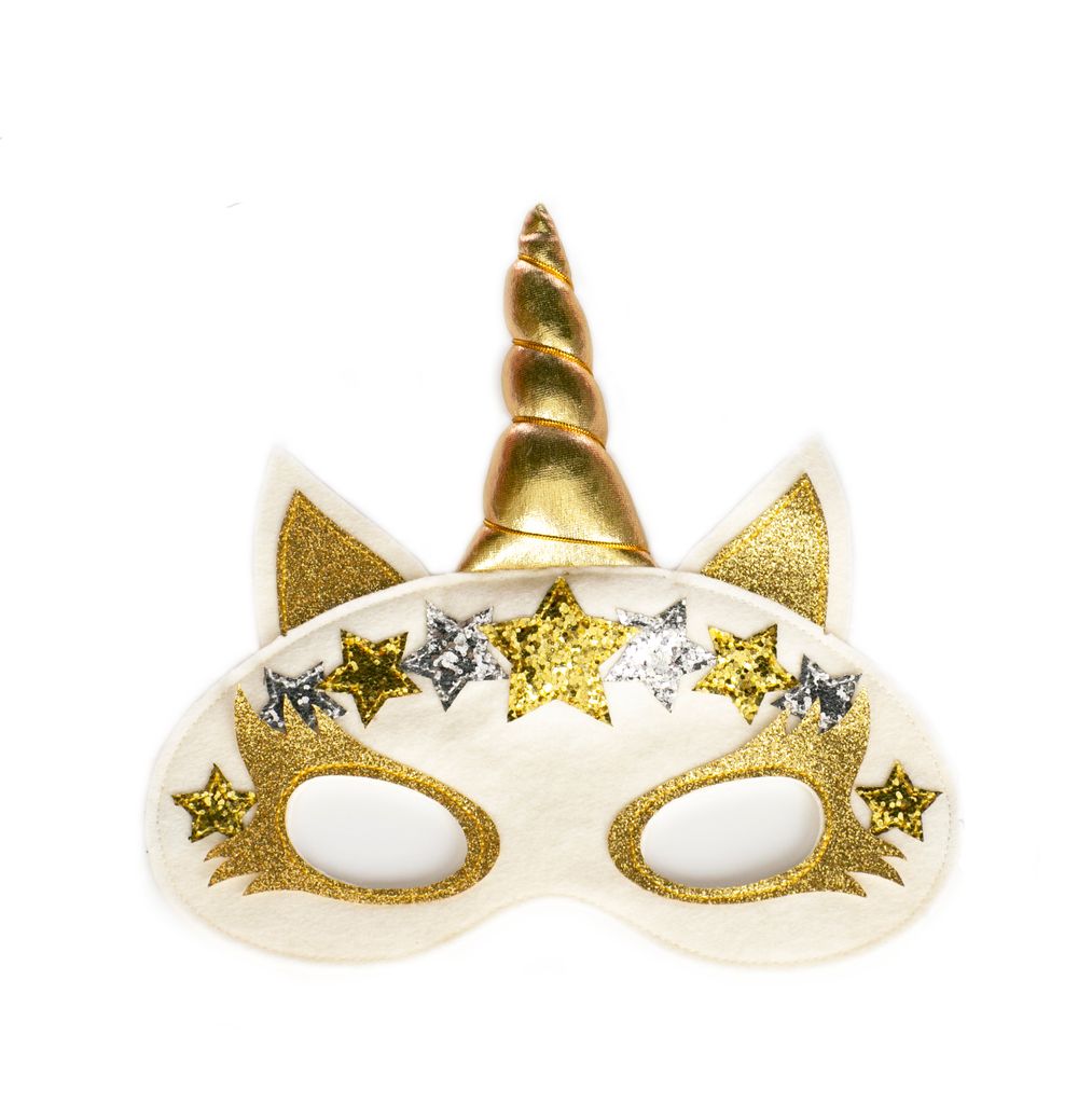 Face mask Unicorn GOLD