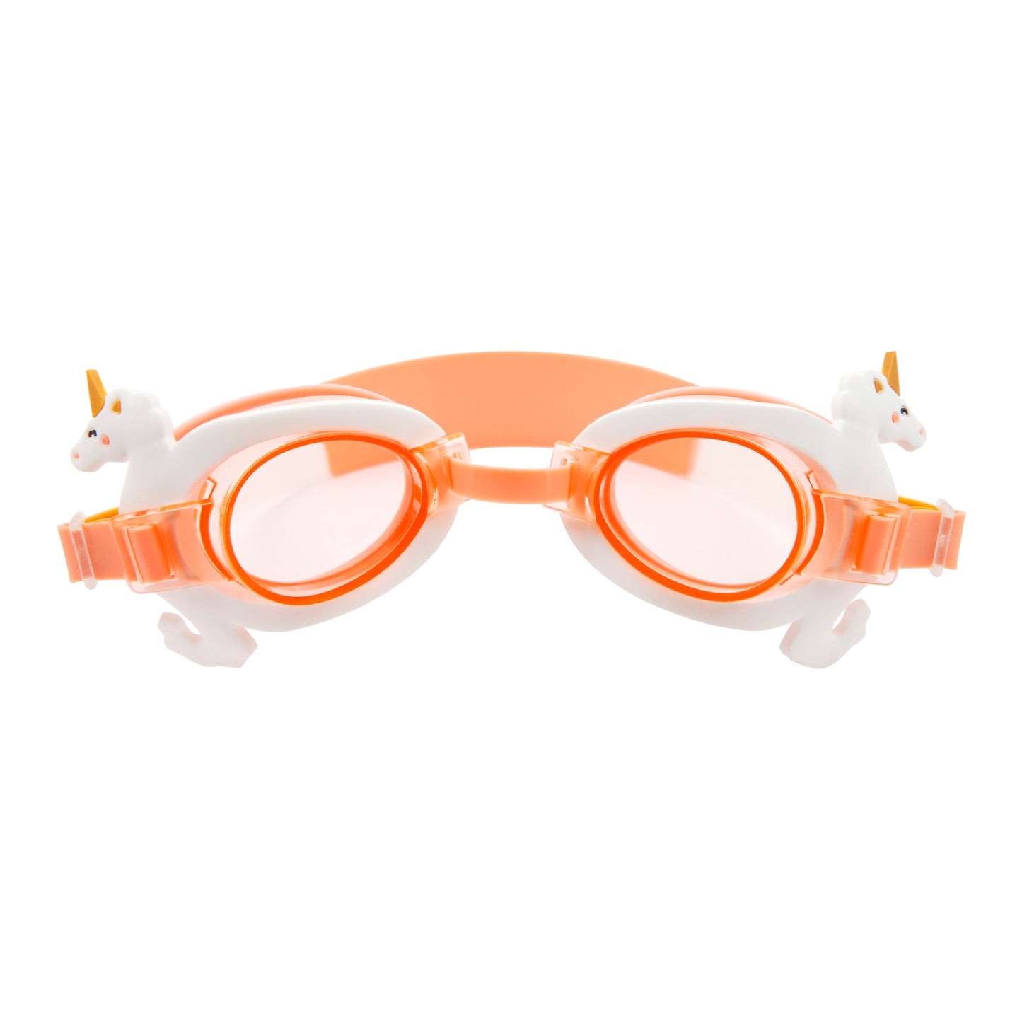 Mini Swim Goggles Seahorse Unicorn - White