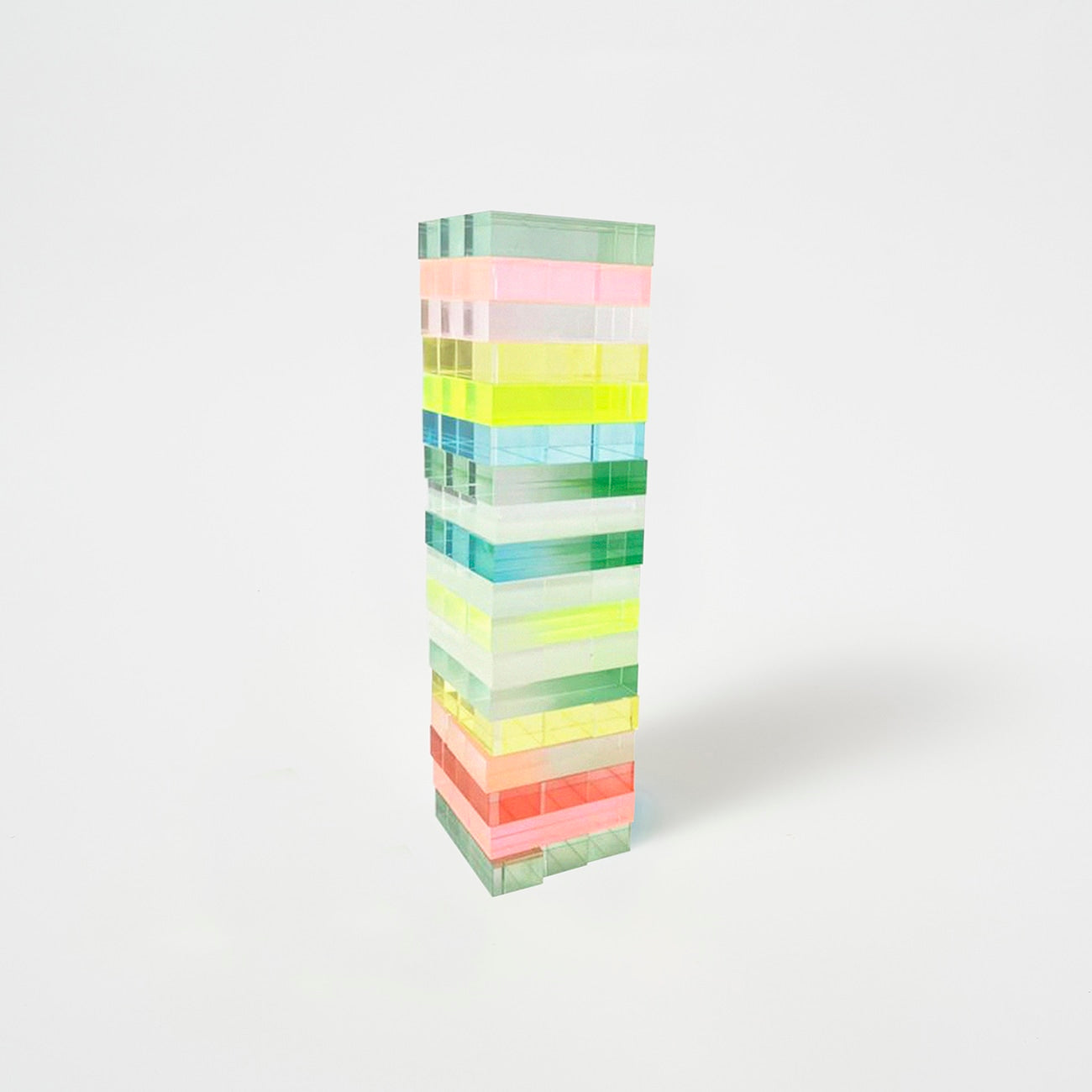 Klodsmajor: Lucite Jumbling Tower Aurora