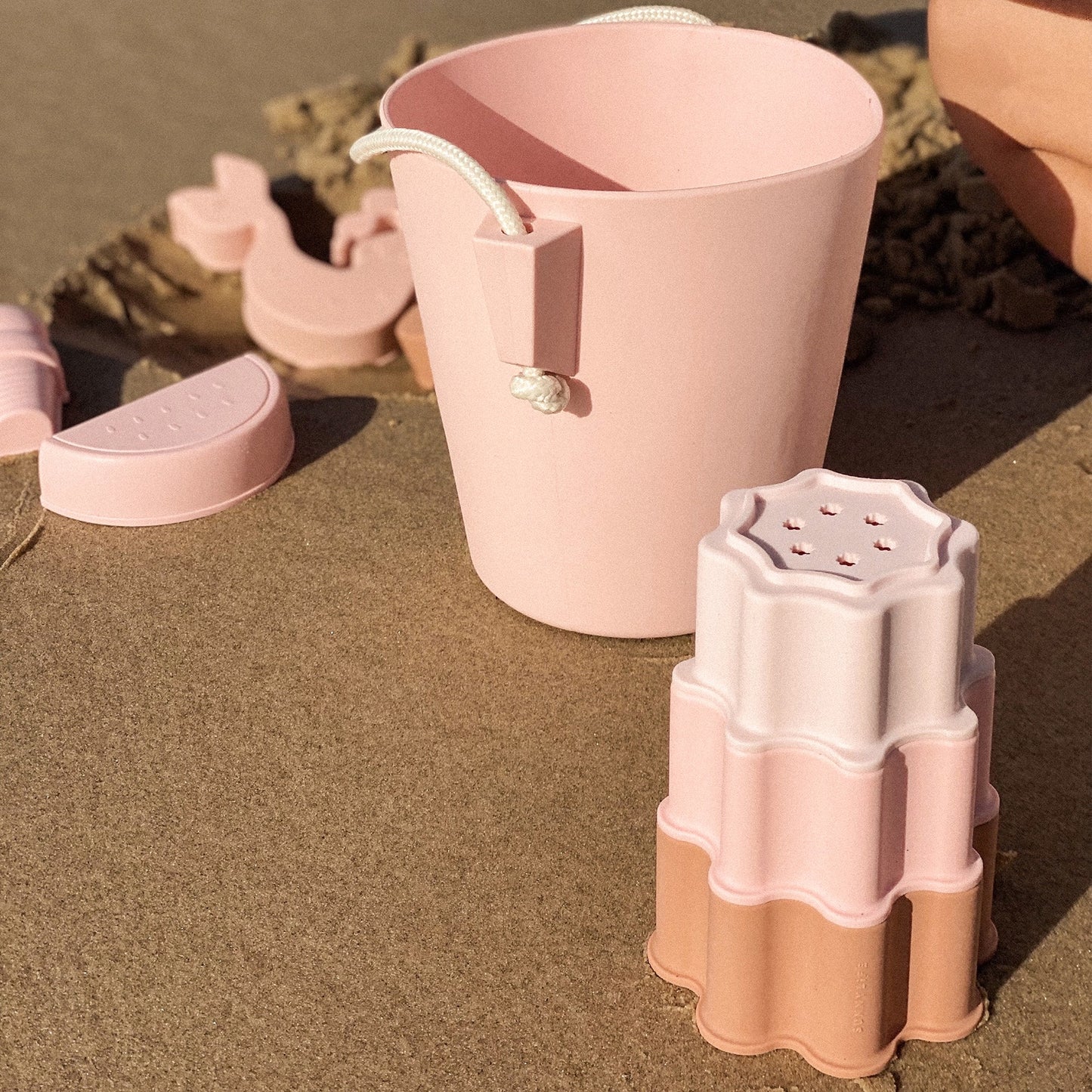 Silicone Bucket & Spade Set Pink