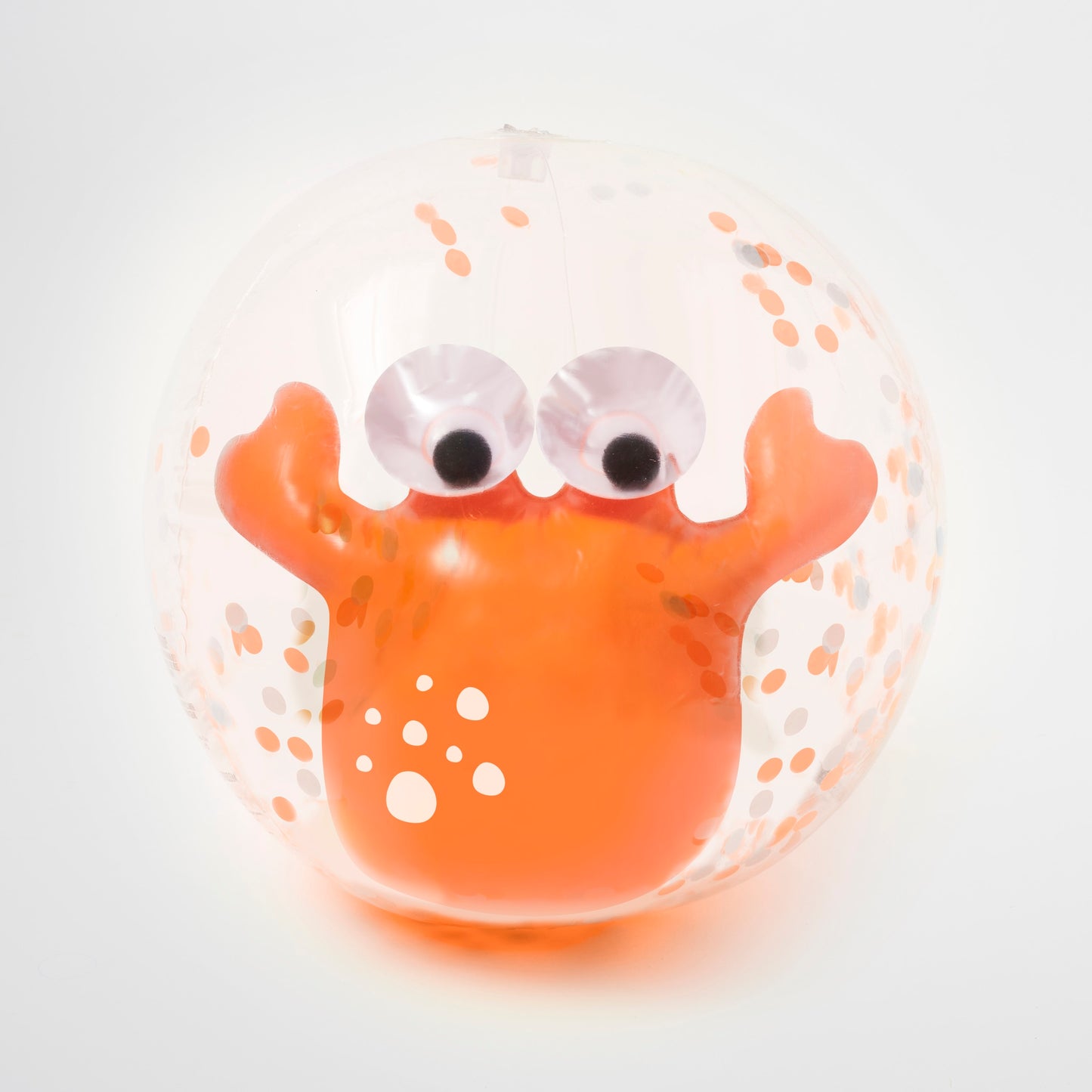 3D Inflatable Beach Ball Sonny the Sea Creature Neon Orange 