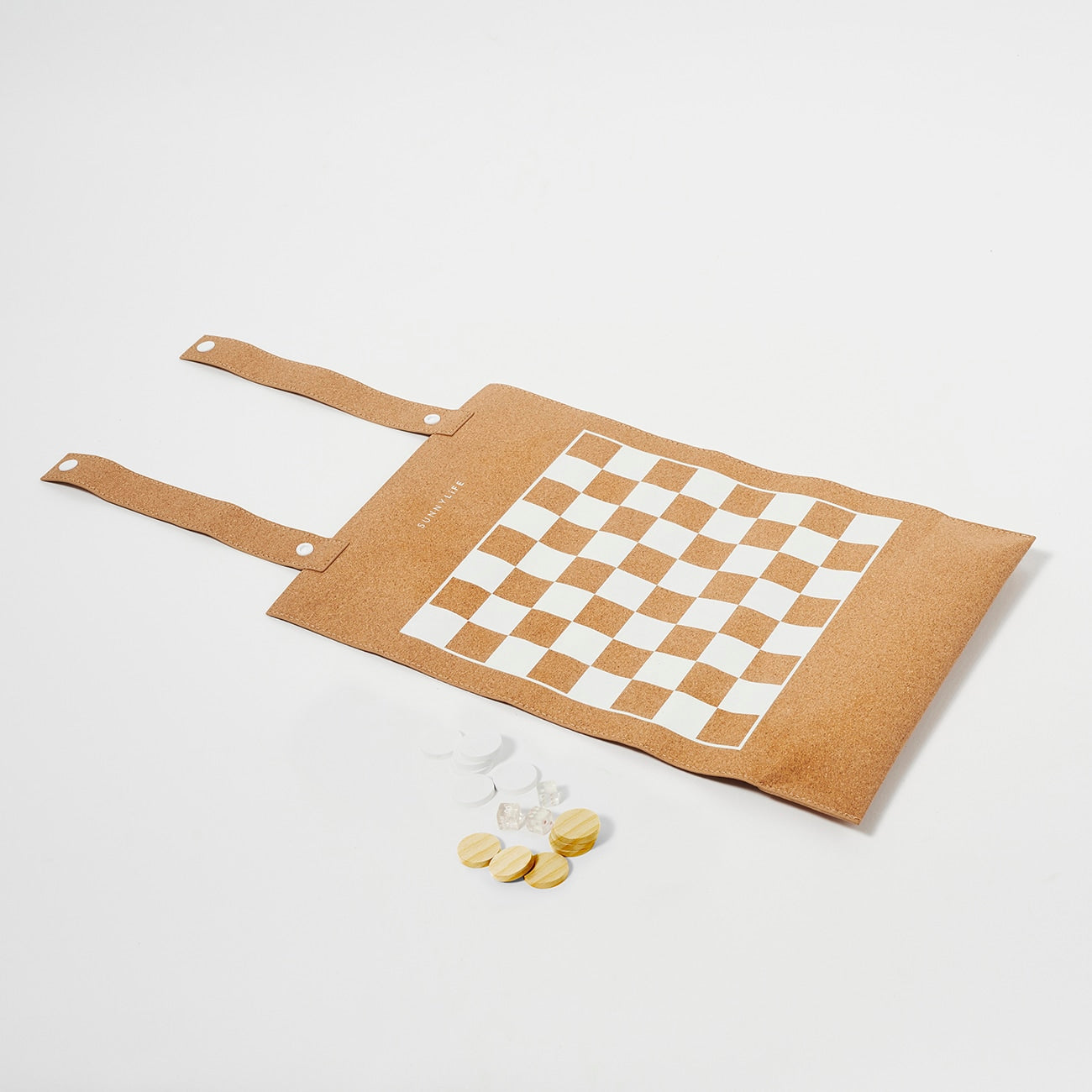 Wooden and Cork Roll-Up Game Monochrome