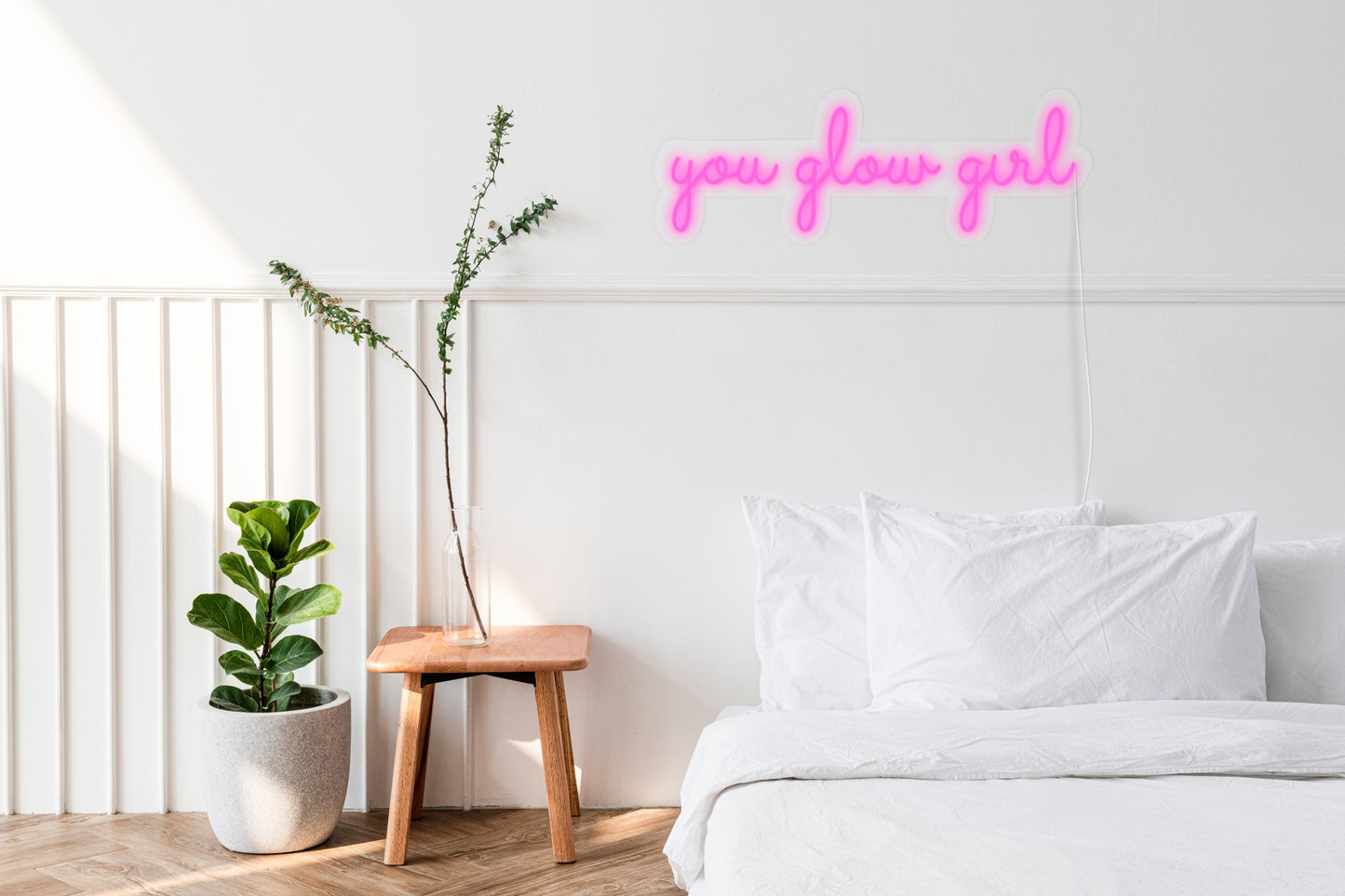 Neon LED skilt: YOU GLOW GIRL