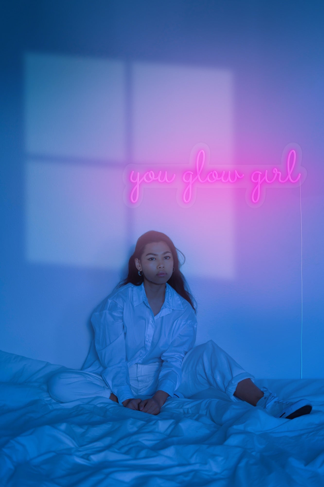 Neon LED skilt: YOU GLOW GIRL