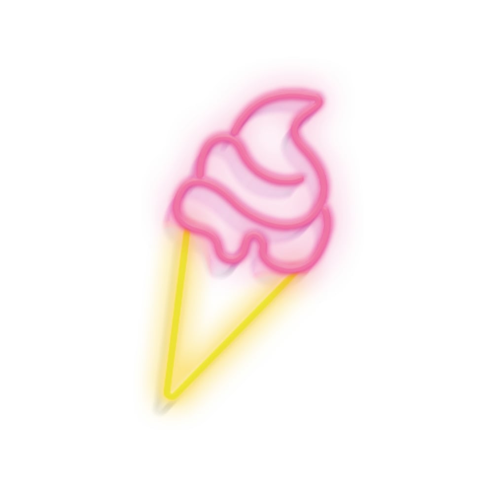 Neon LED skilt - ICE CREAM