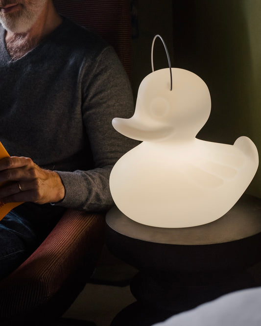 Lampe - model: "The Duck Lamp" Str: Small - hvid