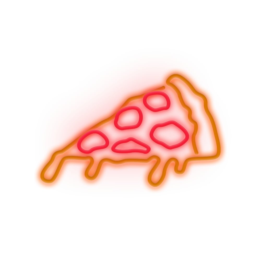 Væglys: Pizza - Neon LED