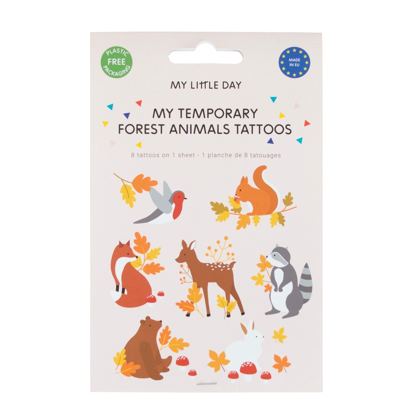 Tattoos 12 pieces forest animals